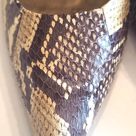 Aldo Stiletto Pumps Snake Skin Pointed Toe High Heel Animal Print Cocktail Party - Picture 7 of 17